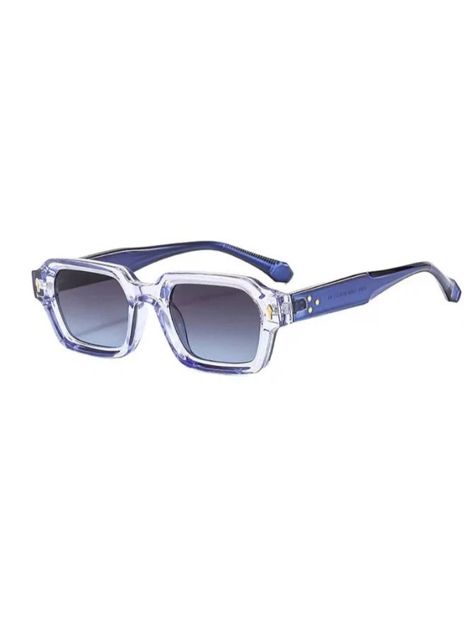 Fynk Blue Full Rim Sqaure Sunglasses